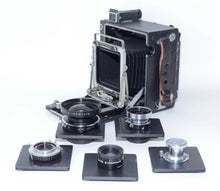Load image into Gallery viewer, Graflex Crown or Speed Graphic Pacemaker 4x5 lens board to Sinar adapter