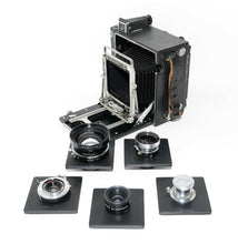 Load image into Gallery viewer, Graflex Crown or Speed Graphic Pacemaker lens board - COPAL, COMPUR, M39 LTM, Custom Sizes
