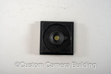 Load image into Gallery viewer, 2x3 Graflex Speed &amp; Crown Graphic pinhole lens board with interchangeable inserts
