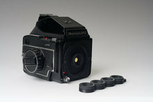 Load image into Gallery viewer, Mamiya 645 pinhole cap with interchangeable pinhole inserts
