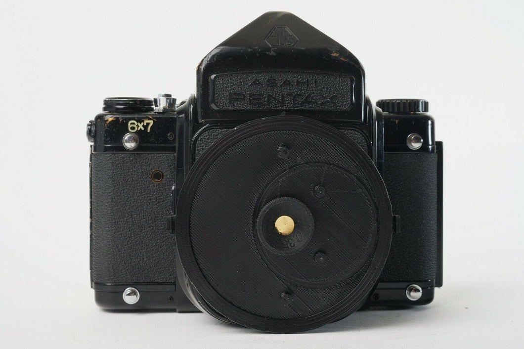 Pentax 67 / 6x7 pinhole shift / rotator cap with interchangeable pinhole inserts